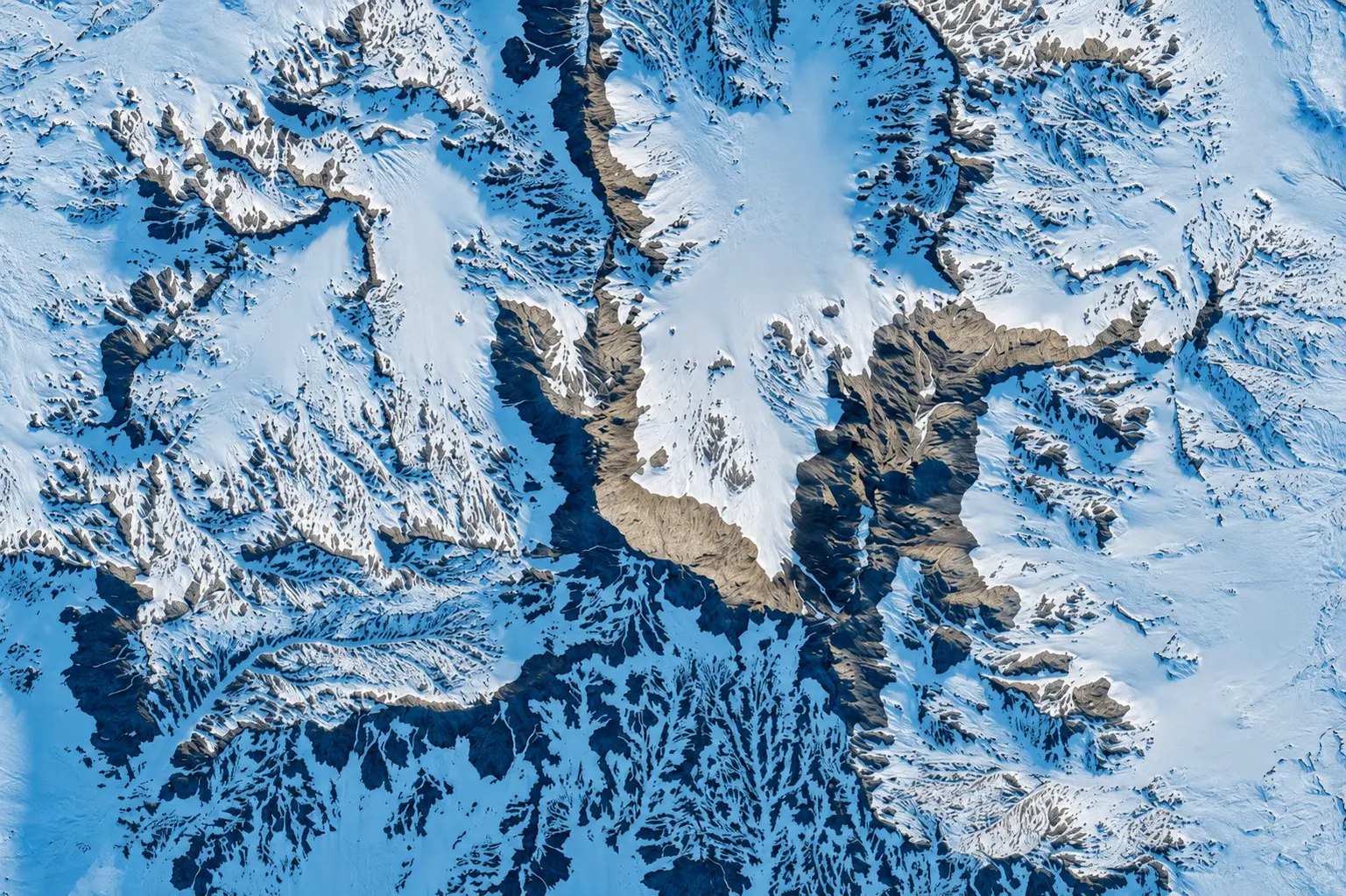 High-latitude mountains seen from the water