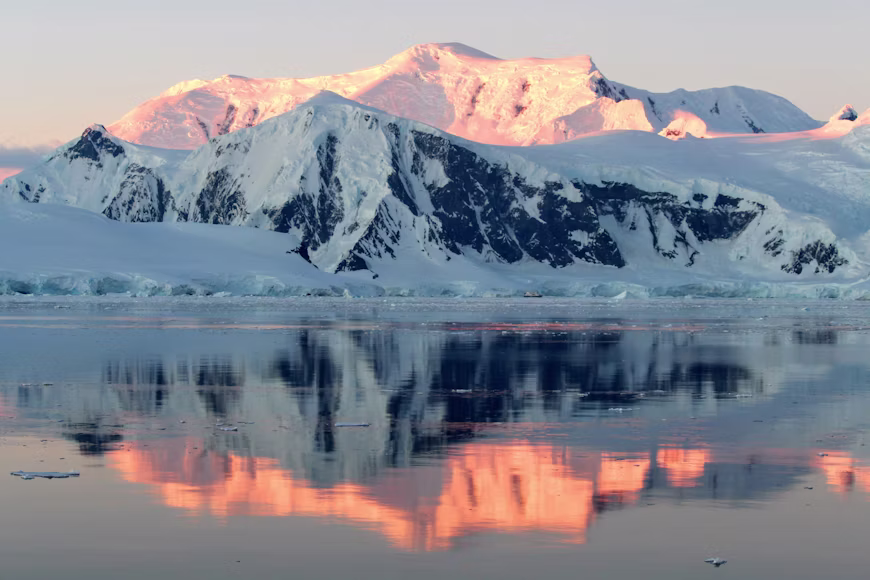 Southern sea and mountain landscape